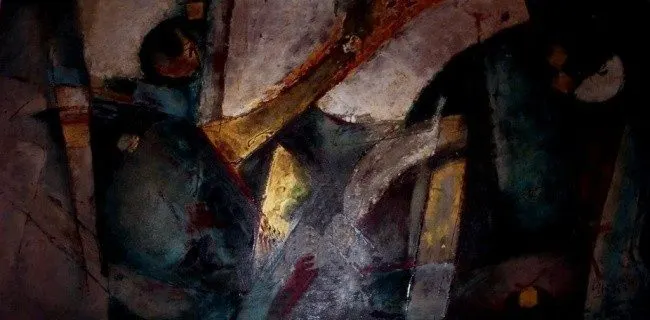 Sans titre 48, lacquer on wood