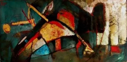 Sans titre 52, lacquer on wood