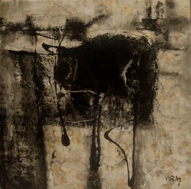 Sans titre 61, lacquer on wood