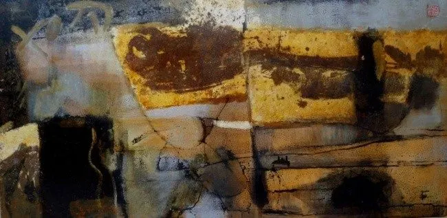 Sans titre 66, lacquer on wood