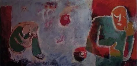 Sans titre 74, lacquer on wood
